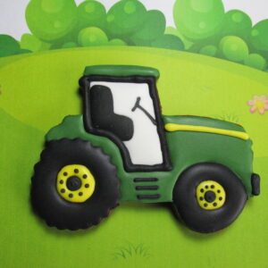 Chocolate Green Tractor Biscuit