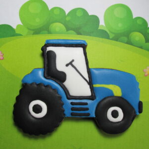 Chocolate Blue Tractor Biscuit