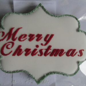 Christmas Spicy Gingerbread Merry Christmas Plaque Biscuit