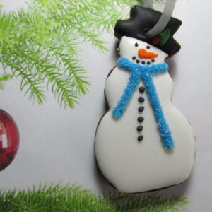 Christmas Vanilla Snowman Biscuit