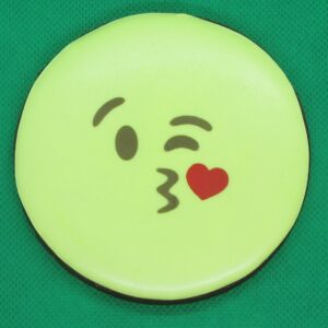 Chocolate Emoji 'Blow Kiss' Biscuit