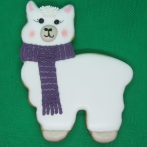 Christmas Vanilla Llama Biscuit