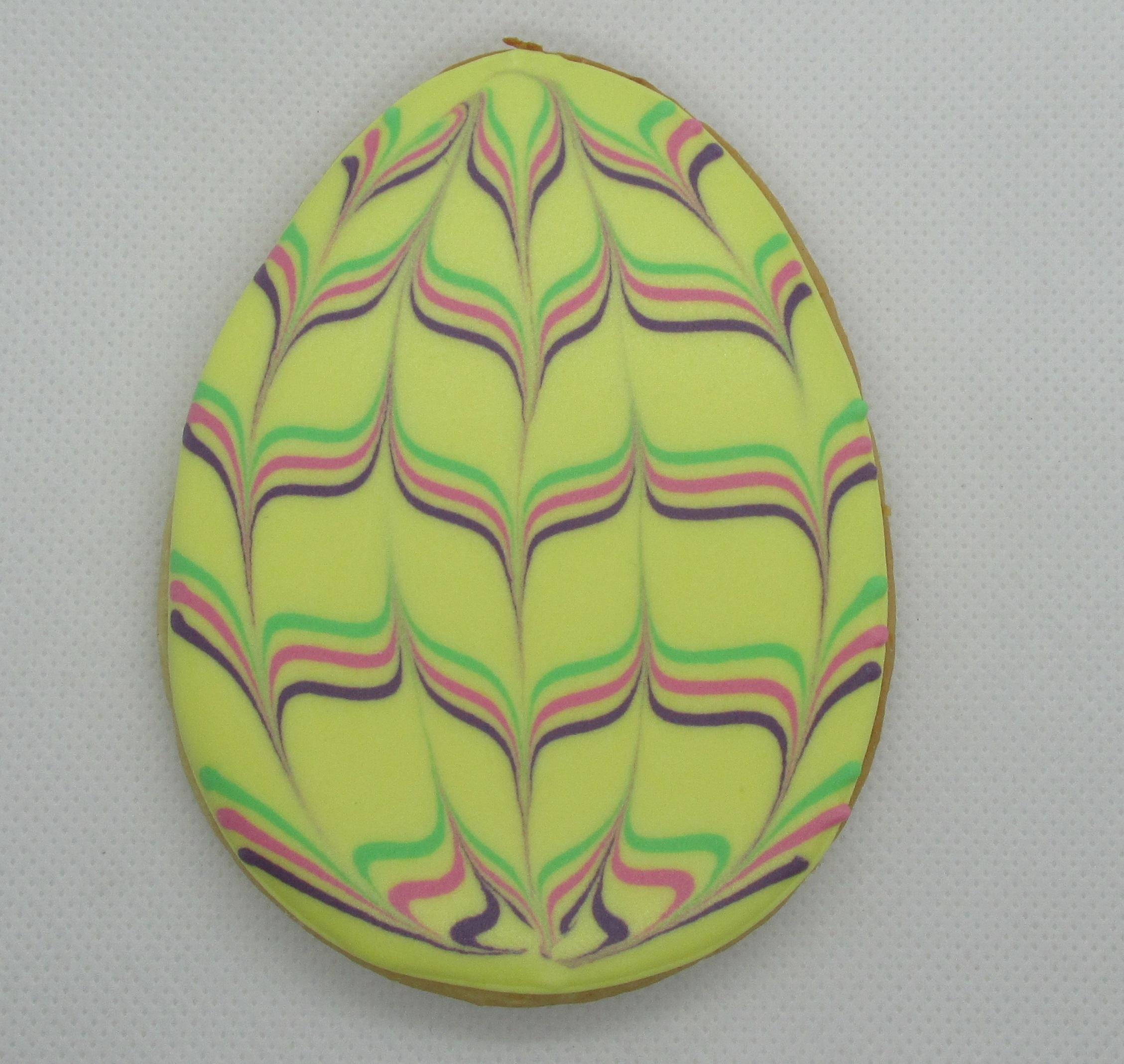 Gluten Free Gingerbread Yellow Pattern Easter Egg Biscuit