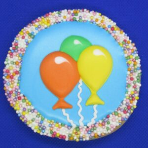 Vanilla Coloured Balloons Biscuit